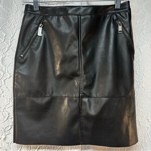 Banana Republic- Black Faux Leather Mini Skirt w/pockets (2) ‼️NWT‼️